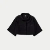 Camisa corta de resort para mujer – negra Camisa corta de resort para mujer – negra