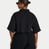 Camisa corta de resort para mujer – negra Camisa corta de resort para mujer – negra