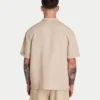 Camisa de lino de pantalón corto para hombre