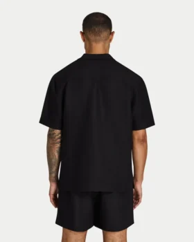 Camisa de lino de pantalón corto para hombre
