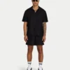 Camisa de lino de pantalón corto para hombre