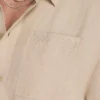 Camisa de lino de pantalón corto para hombre