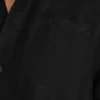 Camisa de lino de pantalón corto para hombre