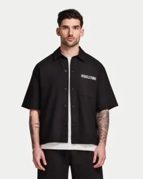 Camisas de algodón de manga corta para hombre