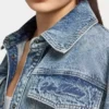 Camisas de denim de manga corta para mujer Camisas de denim de manga corta para mujer