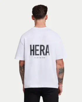 Camiseta básica oversize para hombre – blanca