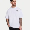 Camiseta básica oversize para hombre – blanca