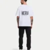 Camiseta básica oversize para hombre – blanca