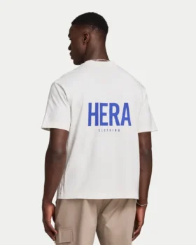 Camiseta básica oversize para hombre – blanco roto