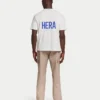 Camiseta básica oversize para hombre – blanco roto