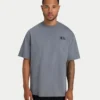 Camiseta básica oversize para hombre – gris carbón