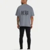 Camiseta básica oversize para hombre – gris carbón