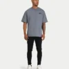 Camiseta básica oversize para hombre – gris carbón