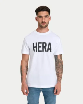 Camiseta de corte regular de la marca Mens Label – blanca