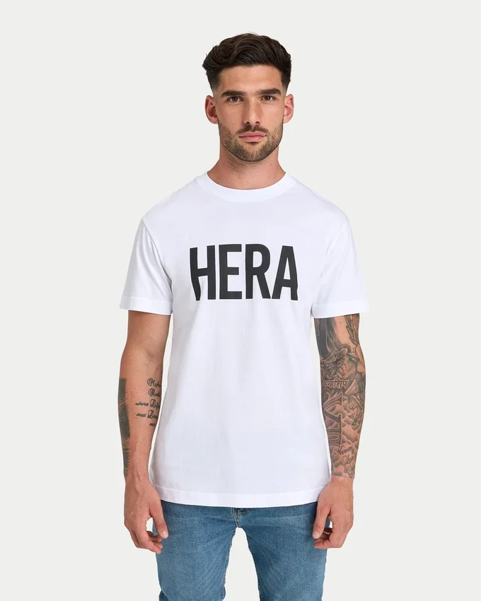 Camiseta de corte regular de la marca Mens Label – blanca Camiseta de corte regular de la marca Mens Label – blanca