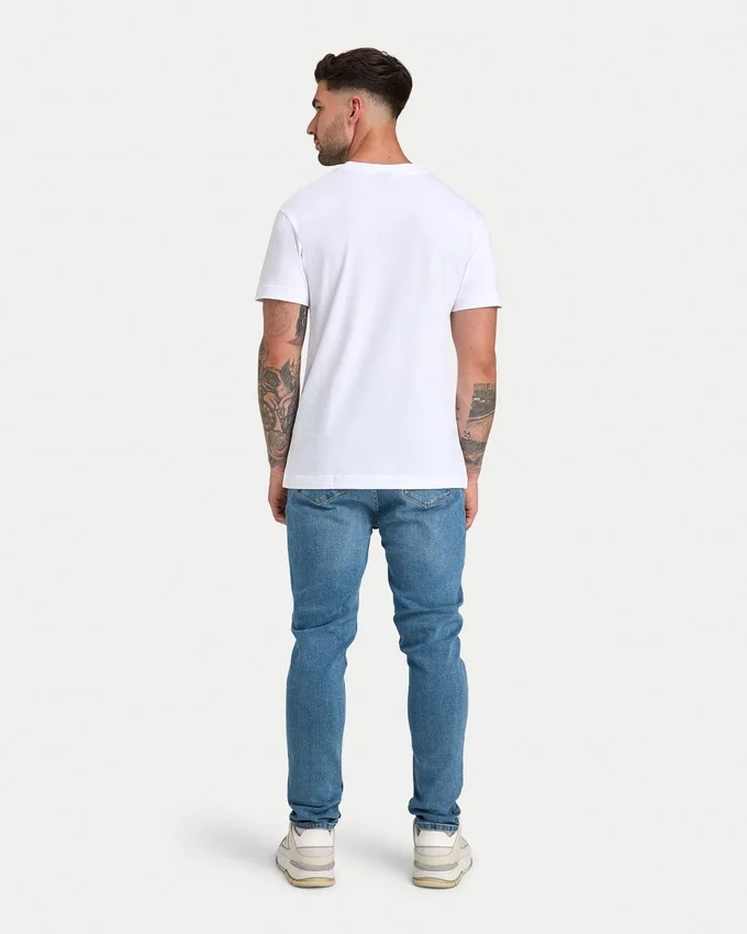 Camiseta de corte regular de la marca Mens Label – blanca Camiseta de corte regular de la marca Mens Label – blanca