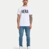 Camiseta de corte regular de la marca Mens Label – blanca Camiseta de corte regular de la marca Mens Label – blanca