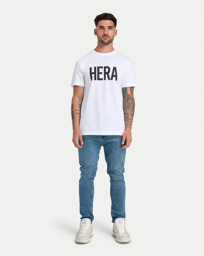 Camiseta de corte regular de la marca Mens Label – blanca Camiseta de corte regular de la marca Mens Label – blanca