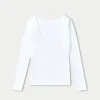 Camiseta de manga larga «Dual Wear» de la colección «Essentials» para mujer – blanca