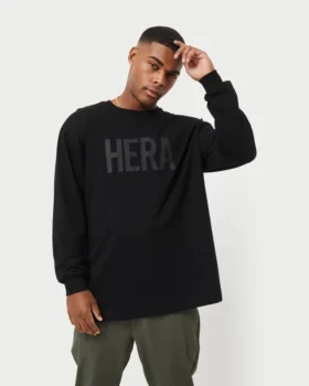 Camiseta de manga larga Label para hombre – negra Camiseta de manga larga Label para hombre – negra