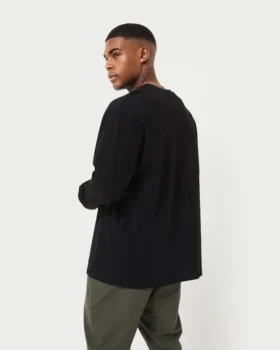 Camiseta de manga larga Label para hombre – negra Camiseta de manga larga Label para hombre – negra