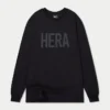 Camiseta de manga larga Label para hombre – negra