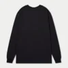 Camiseta de manga larga Label para hombre – negra