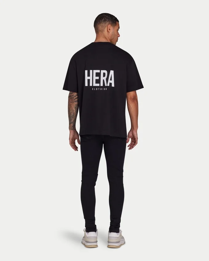 Camiseta oversize básica para hombre – negra Camiseta oversize básica para hombre – negra