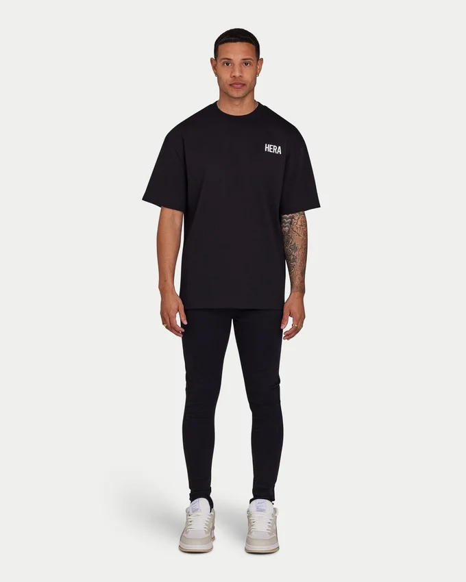 Camiseta oversize básica para hombre – negra Camiseta oversize básica para hombre – negra