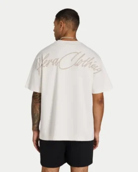 Camiseta oversize con letras para hombre