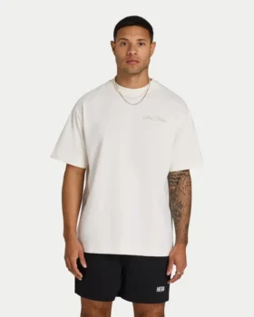 Camiseta oversize con letras para hombre