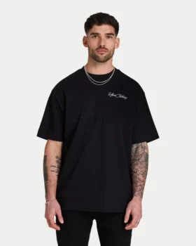 Camiseta oversize con letras para hombre