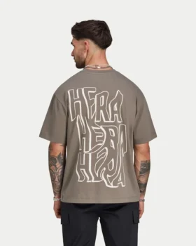 Camiseta oversize de grafitis para hombre