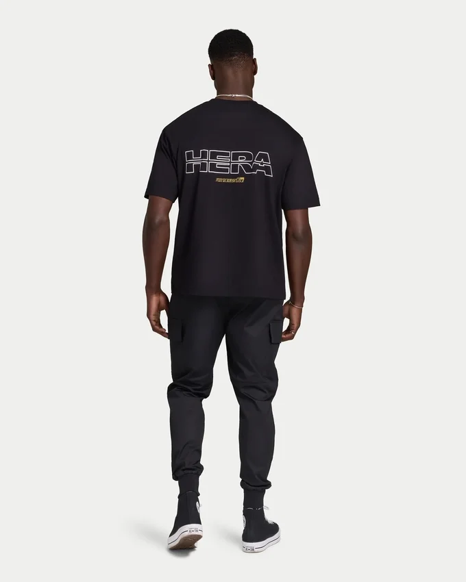 Camiseta oversize de hombre con estampado de pista de carreras Camiseta oversize de hombre con estampado de pista de carreras