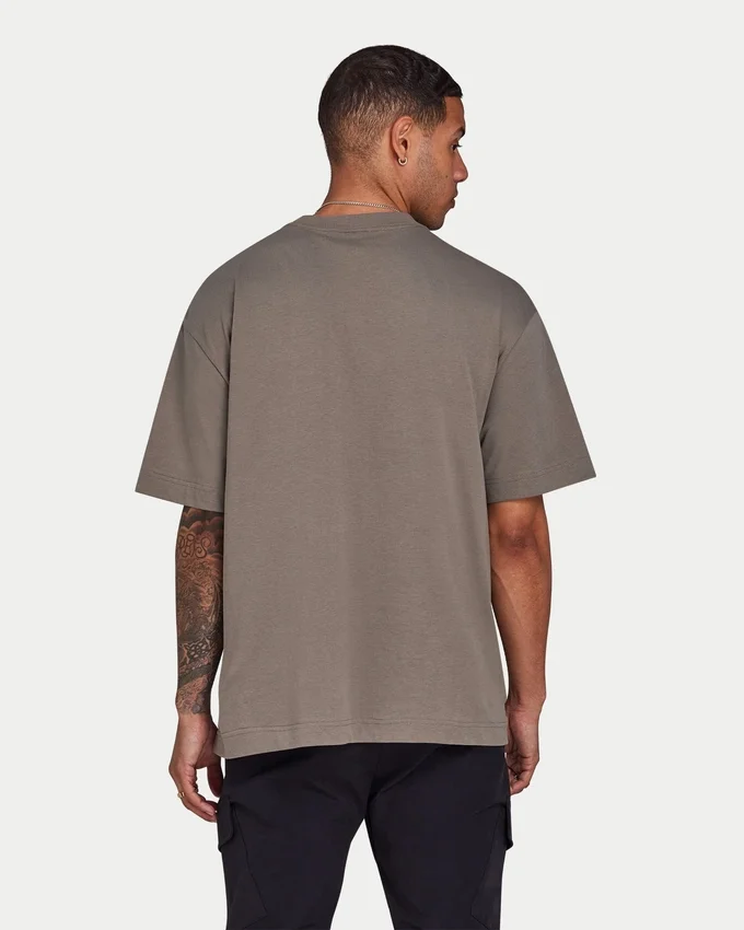 Camiseta oversize lisa para hombre – gris pantano Camiseta oversize lisa para hombre – gris pantano