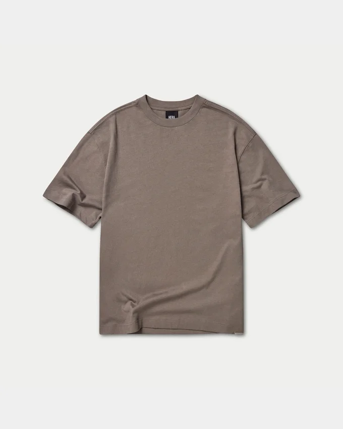 Camiseta oversize lisa para hombre – gris pantano Camiseta oversize lisa para hombre – gris pantano