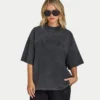 Camiseta Signature oversize lavada exclusiva para mujer