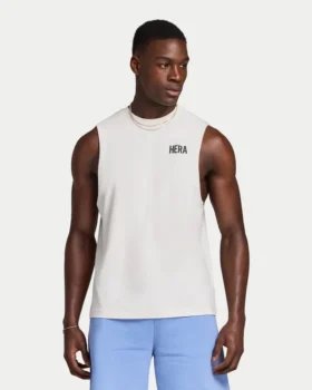 Camiseta sin mangas básica para hombre – blanca Camiseta sin mangas básica para hombre – blanca
