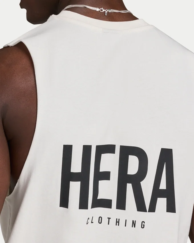 Camiseta sin mangas básica para hombre – blanca Camiseta sin mangas básica para hombre – blanca