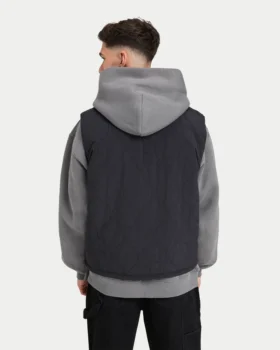 Chaleco utilitario acolchado para hombre – negro