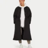 Chaqueta acolchada larga para mujer – negra