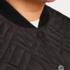 Chaqueta acolchada larga para mujer – negra