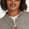 Chaqueta bomber lavada de la colección Signature para mujer