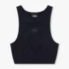 Crop top deportivo «Base Racer» para mujer – negro