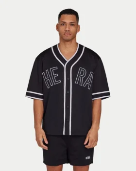 Jersey de malla «Varsity» para hombre – negro