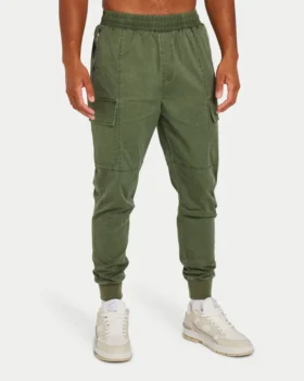 Pantalón cargo utilitario para hombre – caqui oscuro