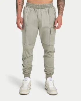 Pantalón cargo utilitario para hombre – gris verdoso