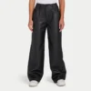 Pantalón de pierna ancha de imitación de piel para mujer de Rewear – negro Pantalón de pierna ancha de imitación de piel para mujer de Rewear – negro