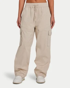 Pantalones cargo para mujer – color avena