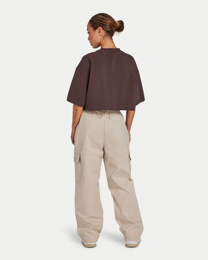 Pantalones cargo para mujer – color avena Pantalones cargo para mujer – color avena